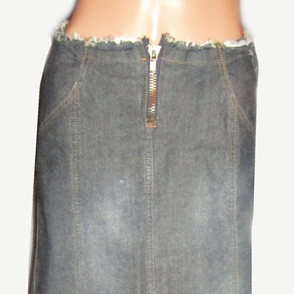 NWT Frankie B Jeans Long Blue Denim Skirt 2 - Picture 3 of 3